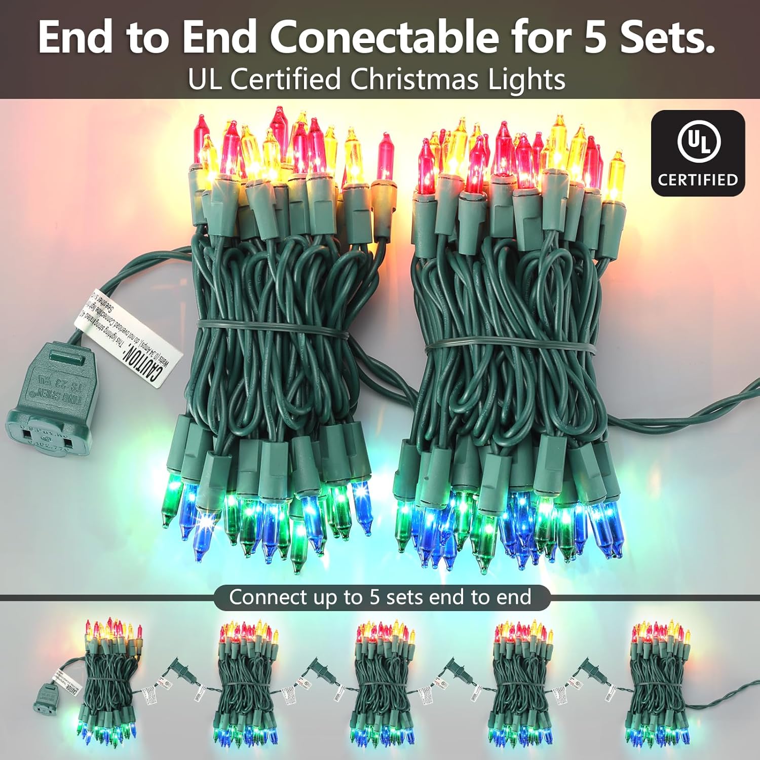 Brightown Multicolor Christmas Lights 100 Count – Thoughtful Housewarming Gift for Her and New Homeowners