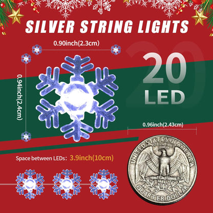 Brightown Snowflake String Lights – Nursery and Playroom Safe Decor, Cool to Touch LED String