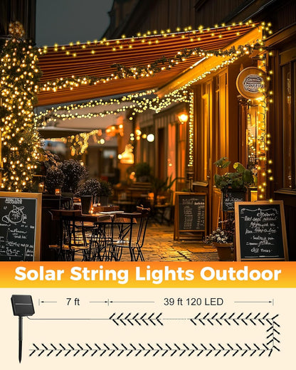 Brightown Solar String Lights – Thoughtful Housewarming Gift for Her, Warm White 2 Pack