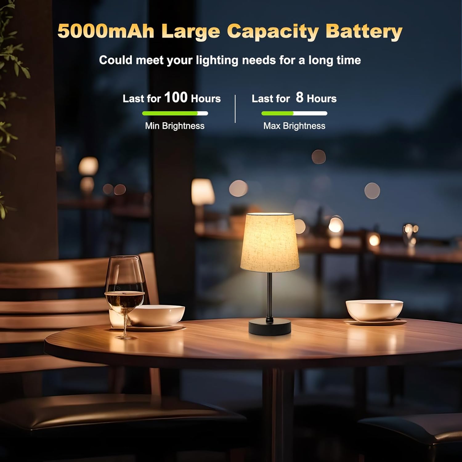 BRIGHTY — Thoughtful Cordless Lamp Gift for Her, Birthday and Housewarming Present in Premium Linen Shade