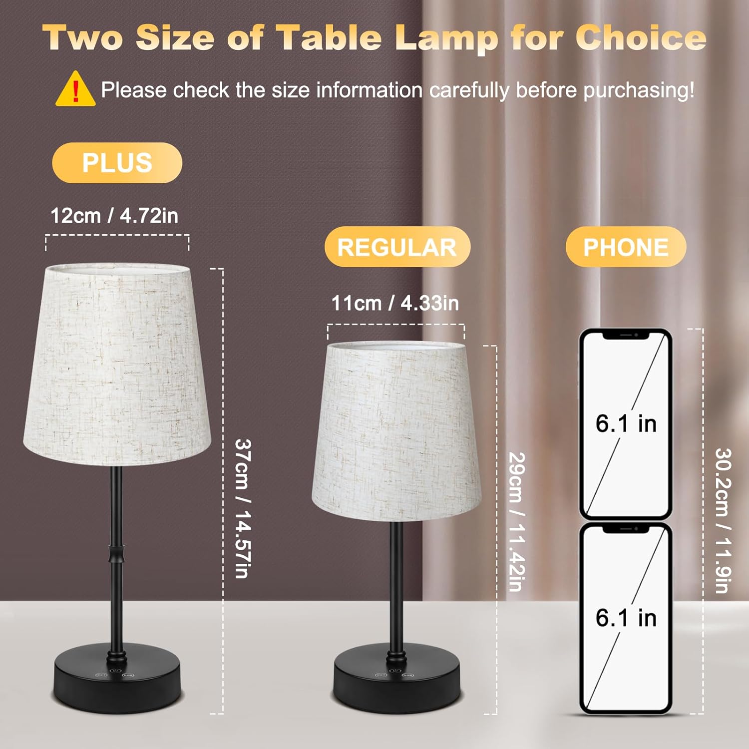 BRIGHTY — Thoughtful Cordless Lamp Gift for Her, Birthday and Housewarming Present in Premium Linen Shade