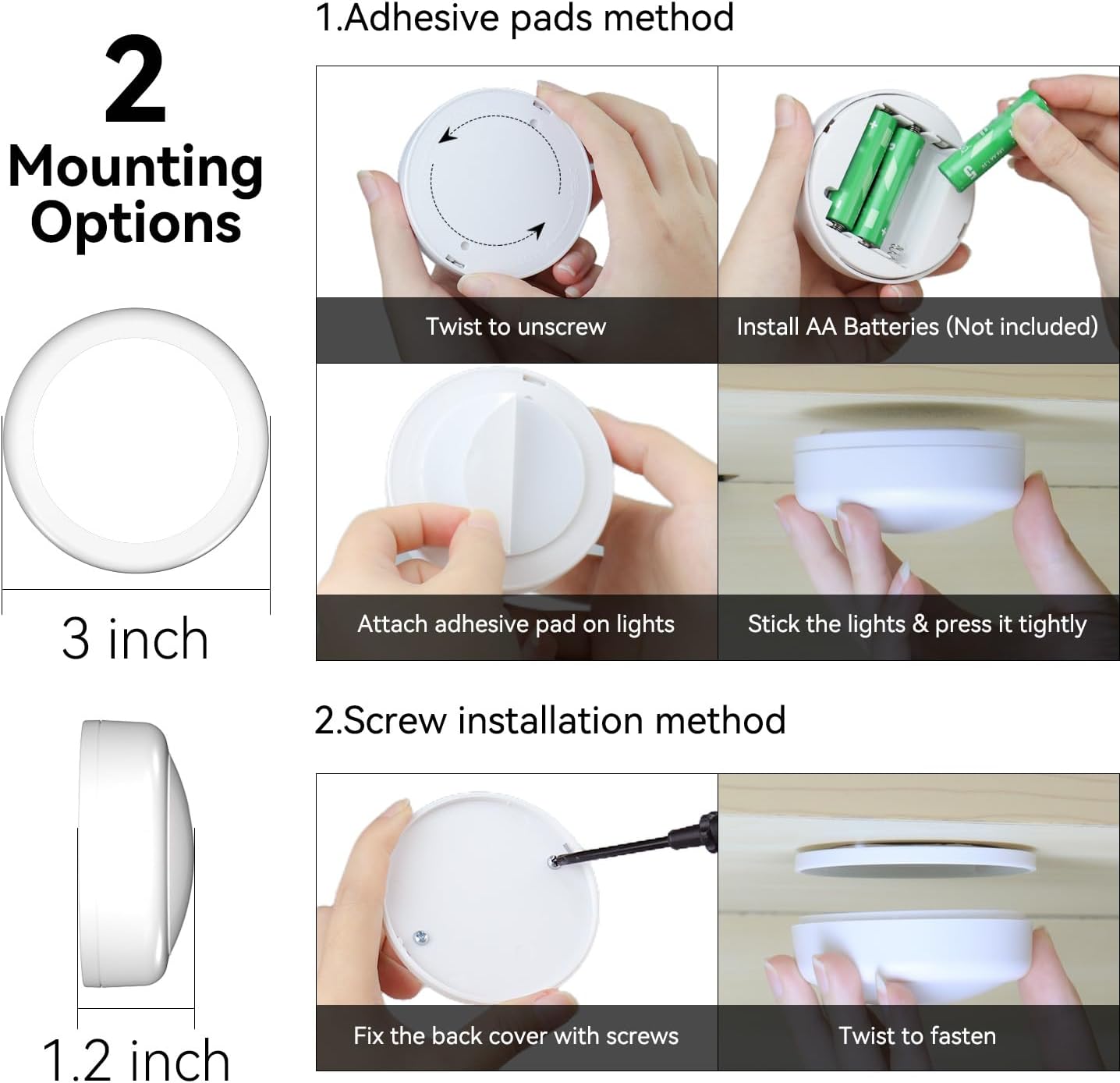 Brilliant Evolution Puck Lights, Thoughtful Housewarming Gift with 13 Color Changing RGB Remote Controlled LED Accent Lights