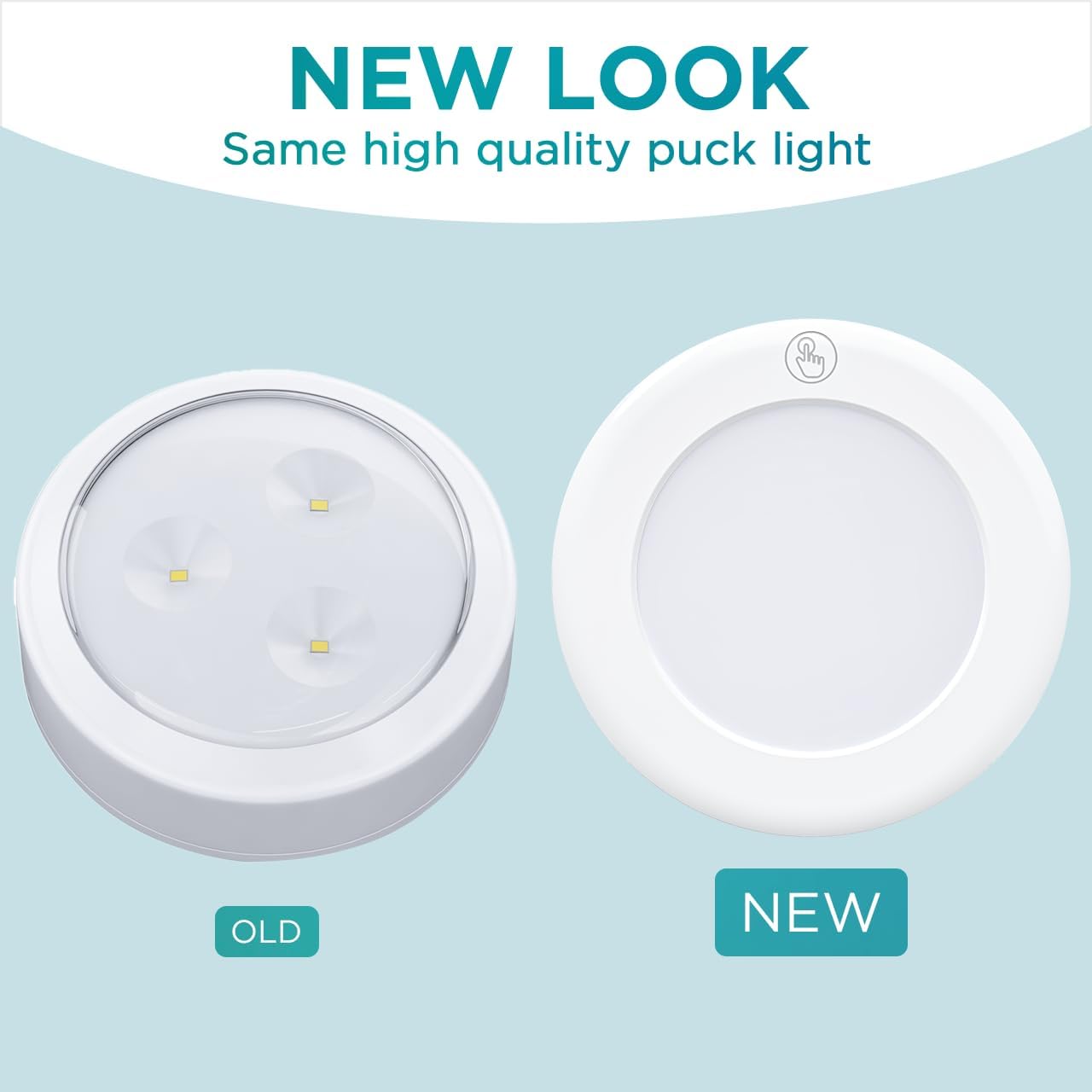 Brilliant Evolution Wireless LED Puck Light 3 Pack – Flameless Kids Room Night Light with Cool LED Surface