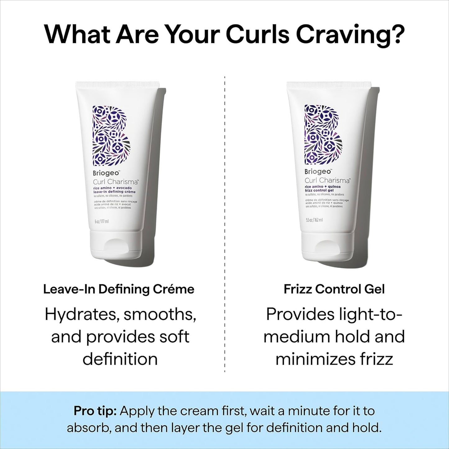 Briogeo Curl Charisma Rice Amino + Avocado Leave-In Defining Crème | Salon-Quality Curl Definition for the Elevated Home