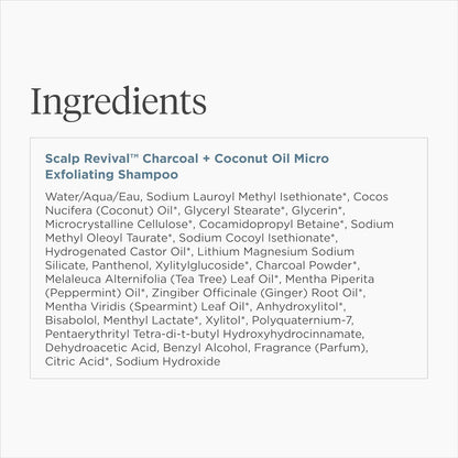 Briogeo Scalp Revival Charcoal + Coconut Oil Micro-Exfoliating Shampoo | Plant-Based Exfoliation Safe for Itchy or Reactive Skin