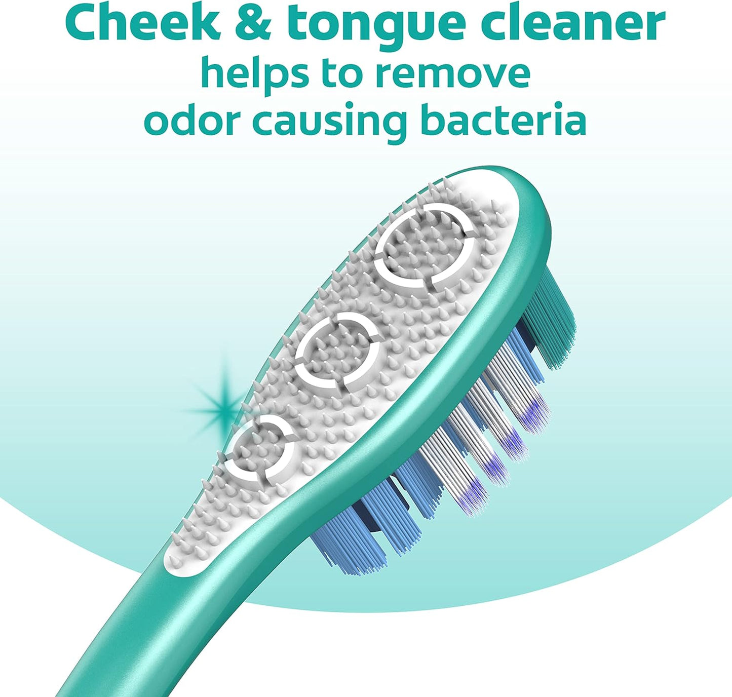 bristle firmness available in soft or medium variants to suit different gum sensitivities