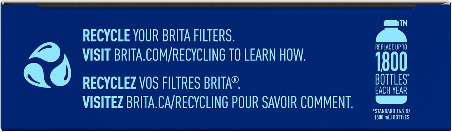Brita Filtering Water Bottle Filters – Mineral-Safe Hydration for Active Wellness Routines, 40-Gallon Cartridges, Pack of 3