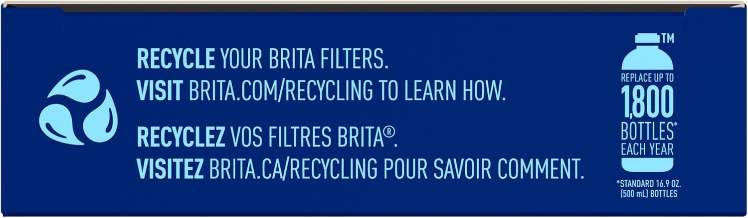 Brita Filtering Water Bottle Filters – Mineral-Safe Hydration for Active Wellness Routines, 40-Gallon Cartridges, Pack of 3