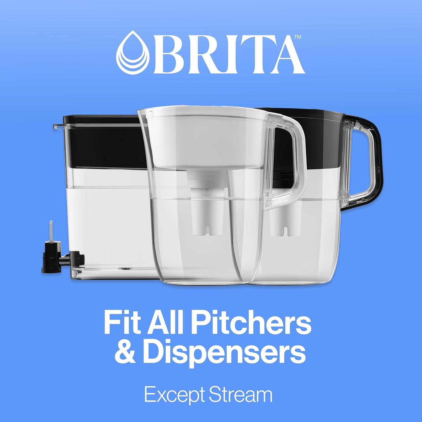 Brita Replacement Water Filters for Dispensers – Clean Hydration Upgrade for Mindful Home Wellness Routine, 3 Count