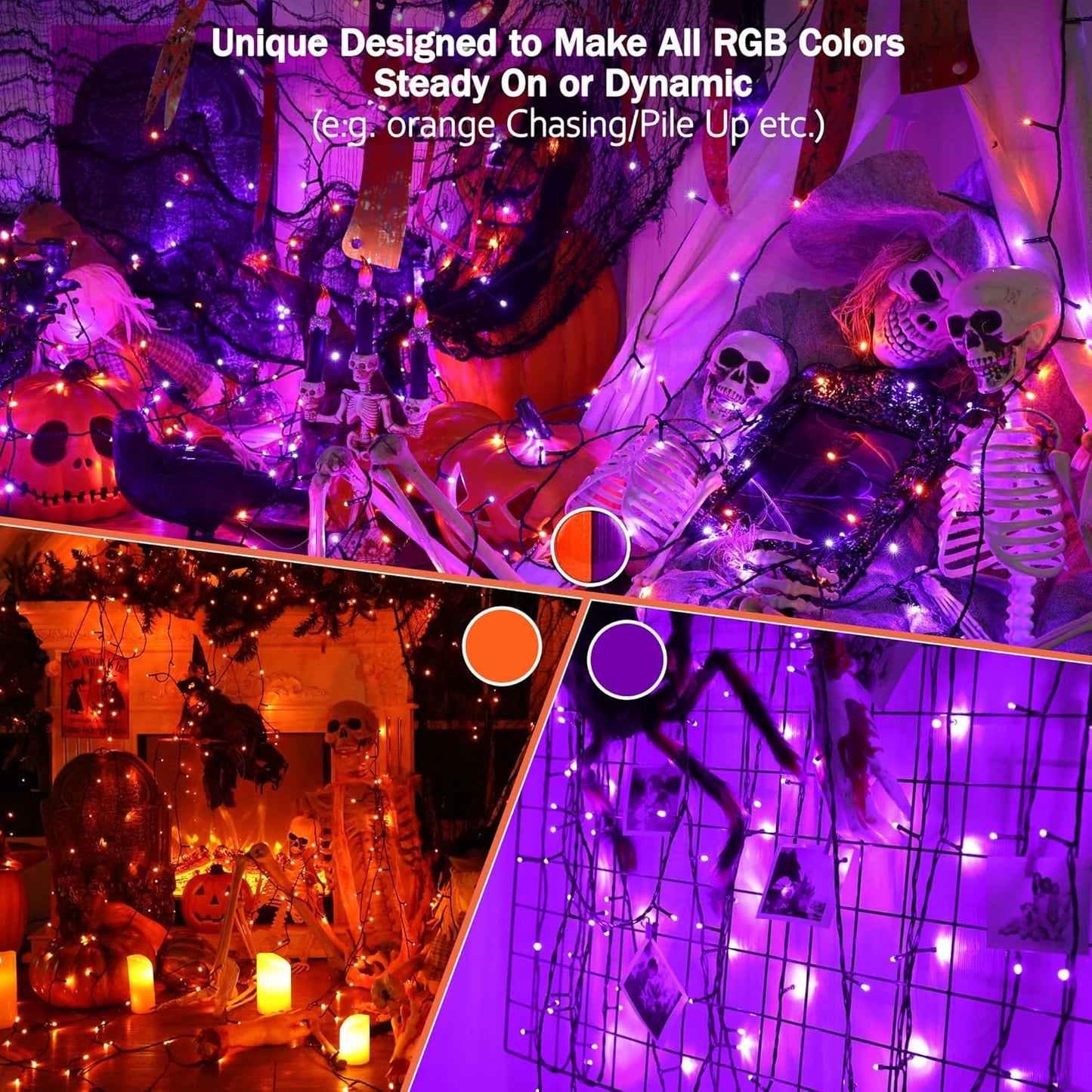 BrizLabs RGB String Lights – Child-Safe Nursery Nightlight with No Flame and Dimmable Glow