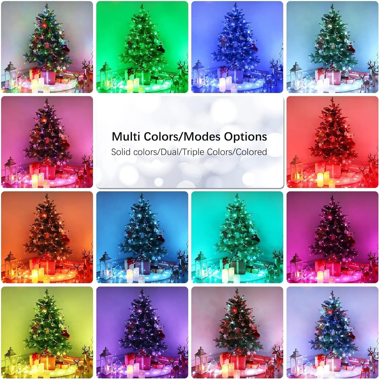 BrizLabs Waterproof Fairy Lights 66ft – IP44 RGB String Lights for Patio, Covered Porch, and Backyard Dining
