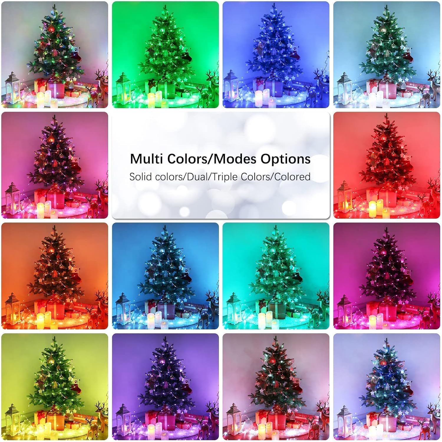 BrizLabs Waterproof Fairy Lights 66ft – IP44 RGB String Lights for Patio, Covered Porch, and Backyard Dining