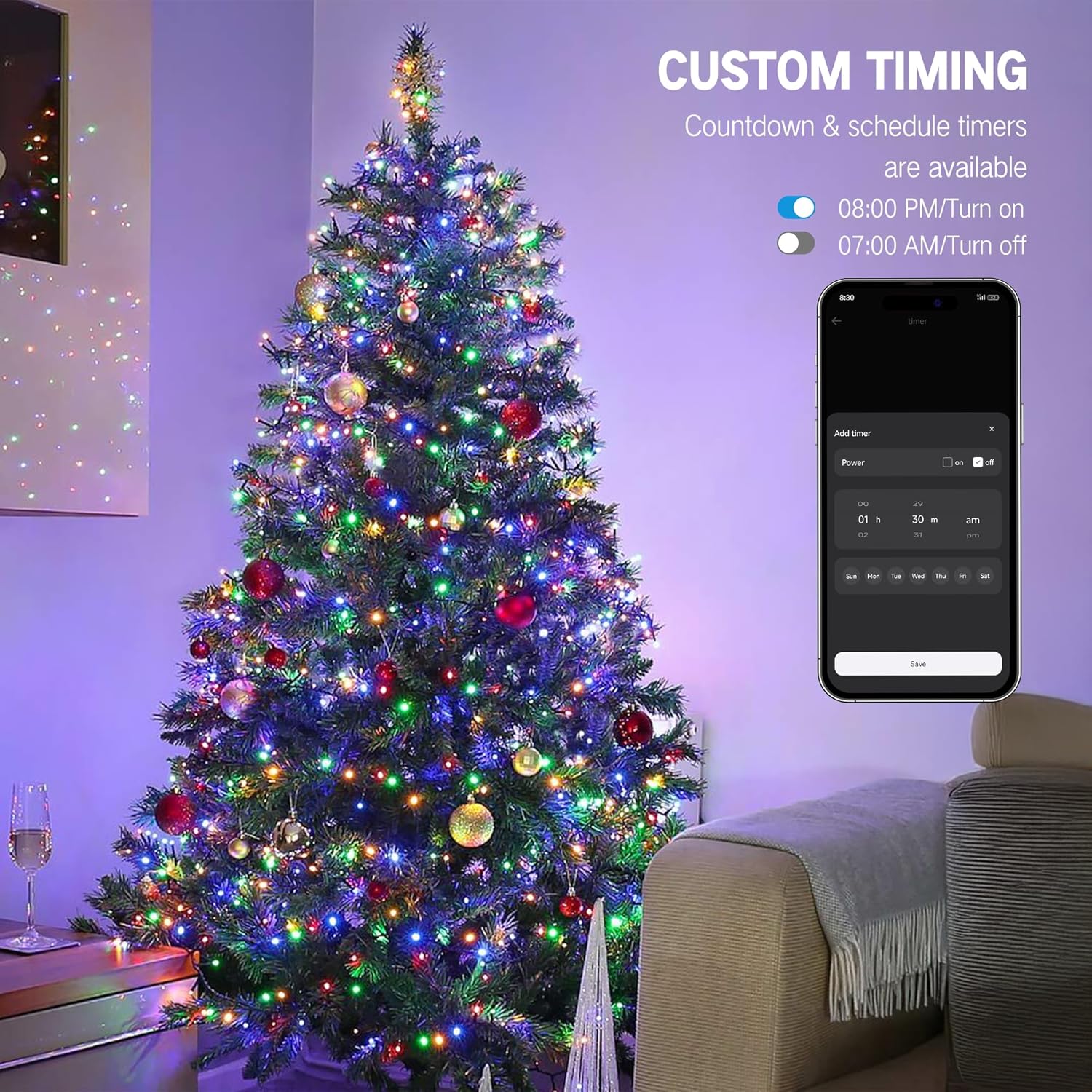 Brizled Smart Christmas Lights – Thoughtful Housewarming Gift for Her with App and Voice Control
