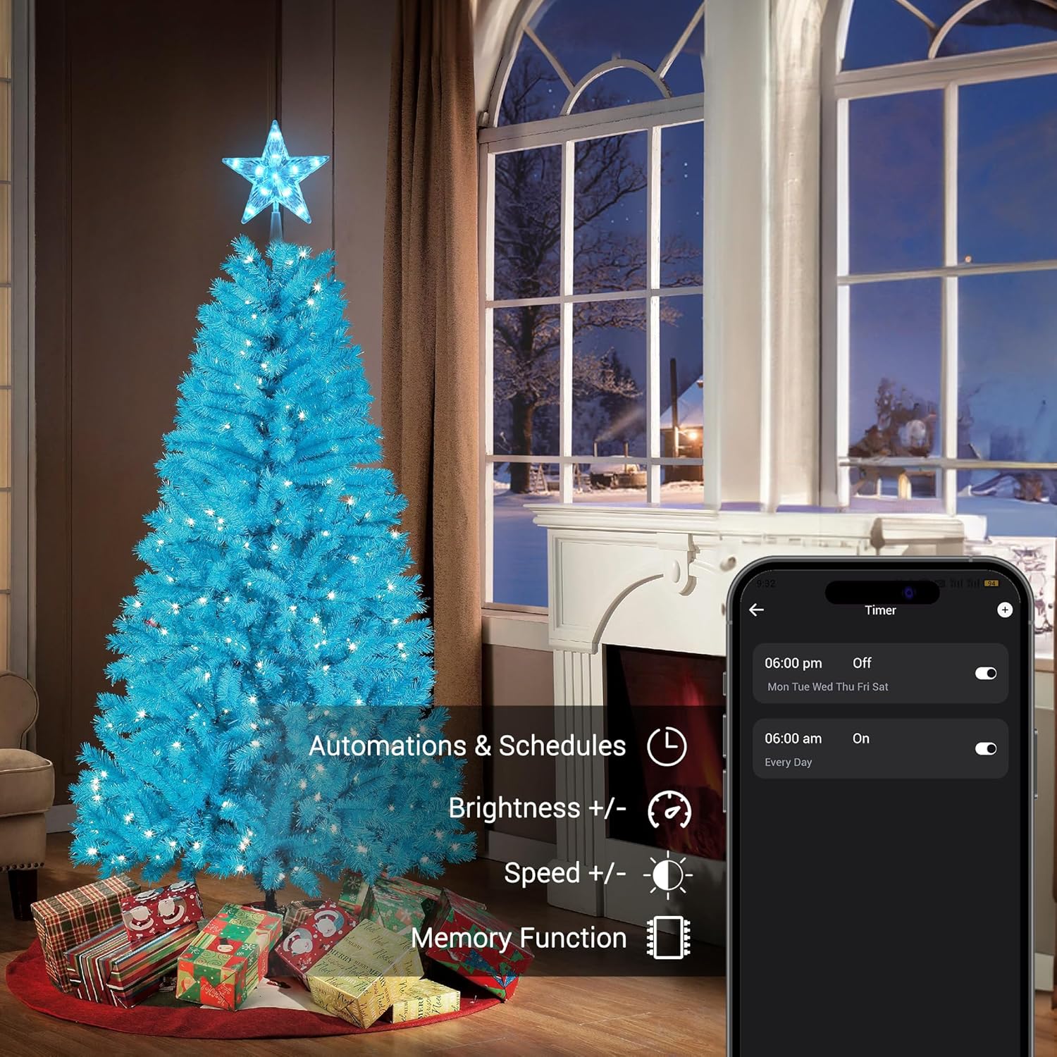 Brizled Smart Star Tree Topper – Thoughtful Holiday Gift for Mom with Voice-Controlled Color Changing Lights