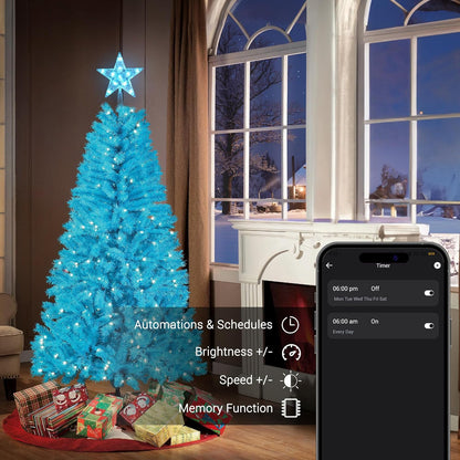 Brizled Smart Star Tree Topper – Thoughtful Holiday Gift for Mom with Voice-Controlled Color Changing Lights