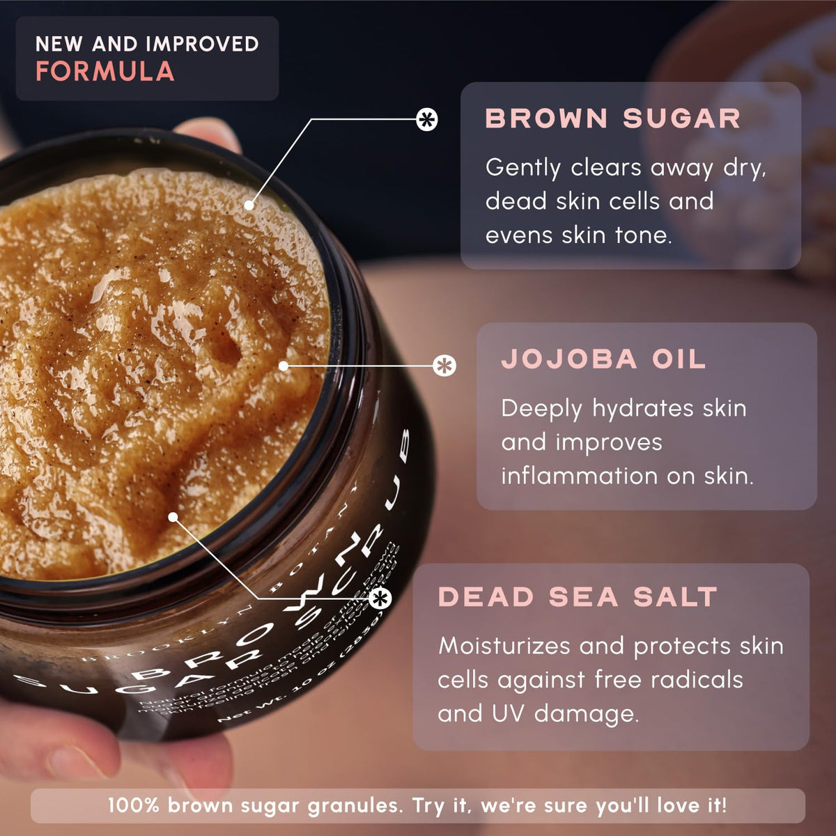 Brooklyn Botany Brown Sugar Body Scrub – Less-Is-More Vegan Scrub for the Curated Vanity and Shower Space