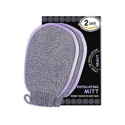Brooklyn Botany Elite Exfoliating Mitt for Bath and Shower – Heavy Duty Body Scrubber for a Premium Pampering Experience