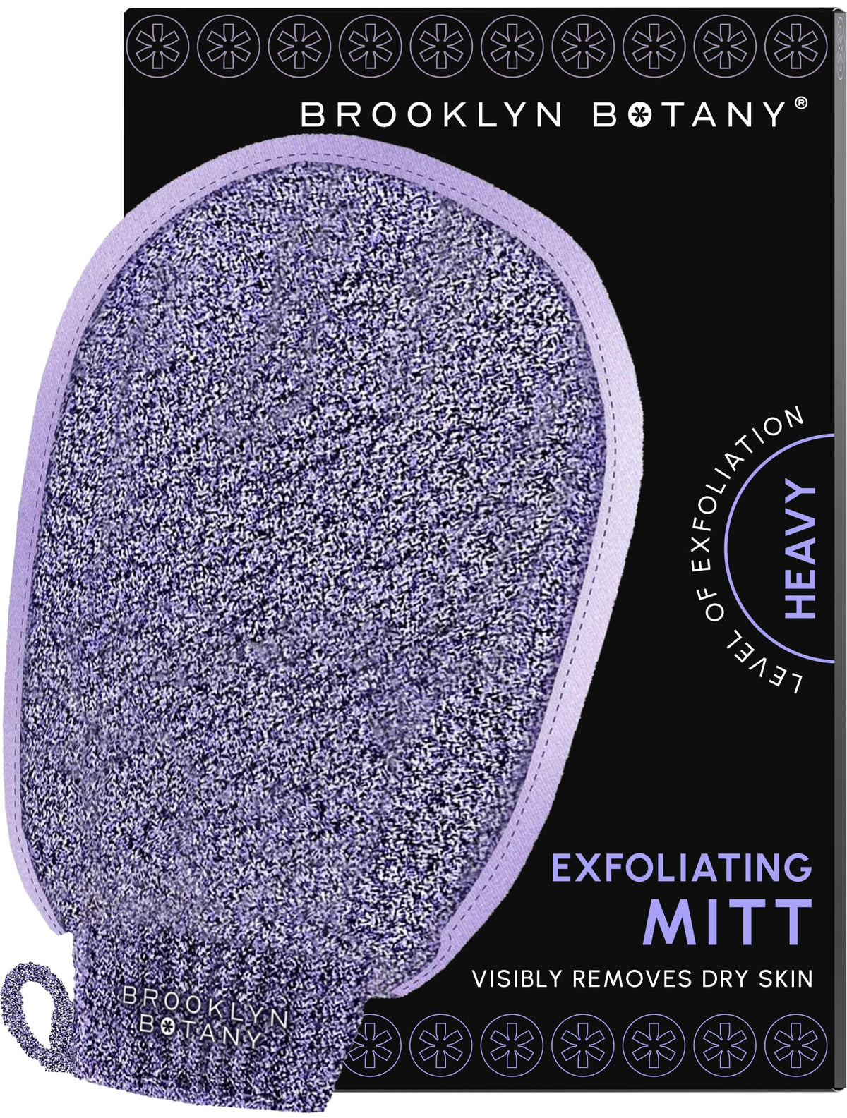 Brooklyn Botany Exfoliating Mitt for Bath and Shower – Heavy Duty Exfoliating Body Scrubber for Massage and Dead Skin Remover for Body – 1 Mitt