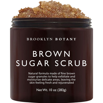 brown sugar and vitamin e active ingredients that gently exfoliate while locking in moisture