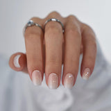BTArtbox Press On Nails Vanilla Cream – High-End At-Home Manicure with 2+ Weeks of Lasting Wear