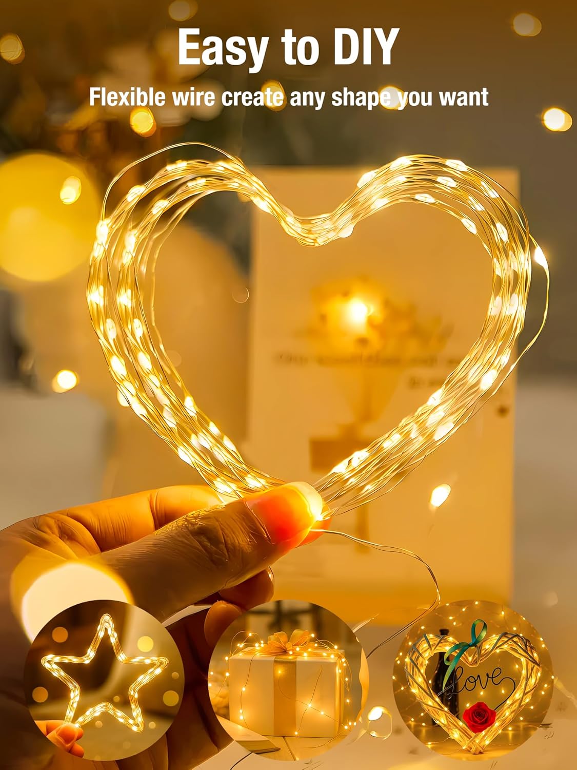 btfarm Fairy Lights – Thoughtful Birthday Gift for Her, Warm White Twinkle String