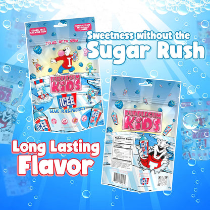 Bubblegum Kids Chiclet Gum – Sugar-Free Lunchbox Treat for School-Aged Kids, Peanut-Free Vegan Candy