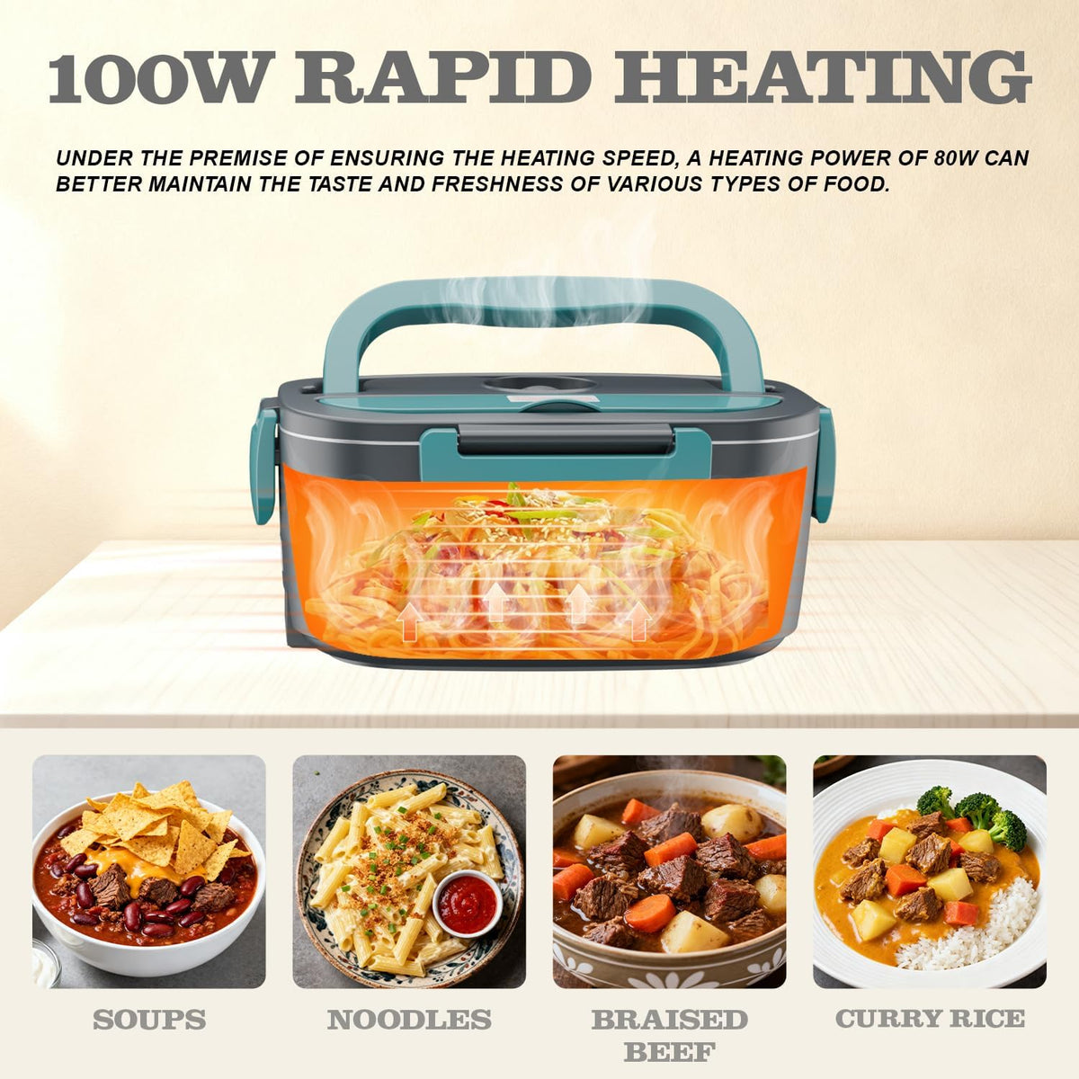 Buddew Electric Lunch Box for Clean Eating, 1.5L BPA-Free Stainless Steel Warmer for Health-Conscious Adults on the Go
