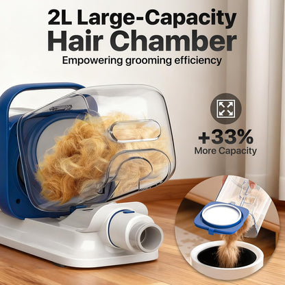 Buenkee Pet Grooming Vacuum – Anxious-Dog Friendly Deshedding Tool with Three Adjustable Suction Levels, 15000Pa
