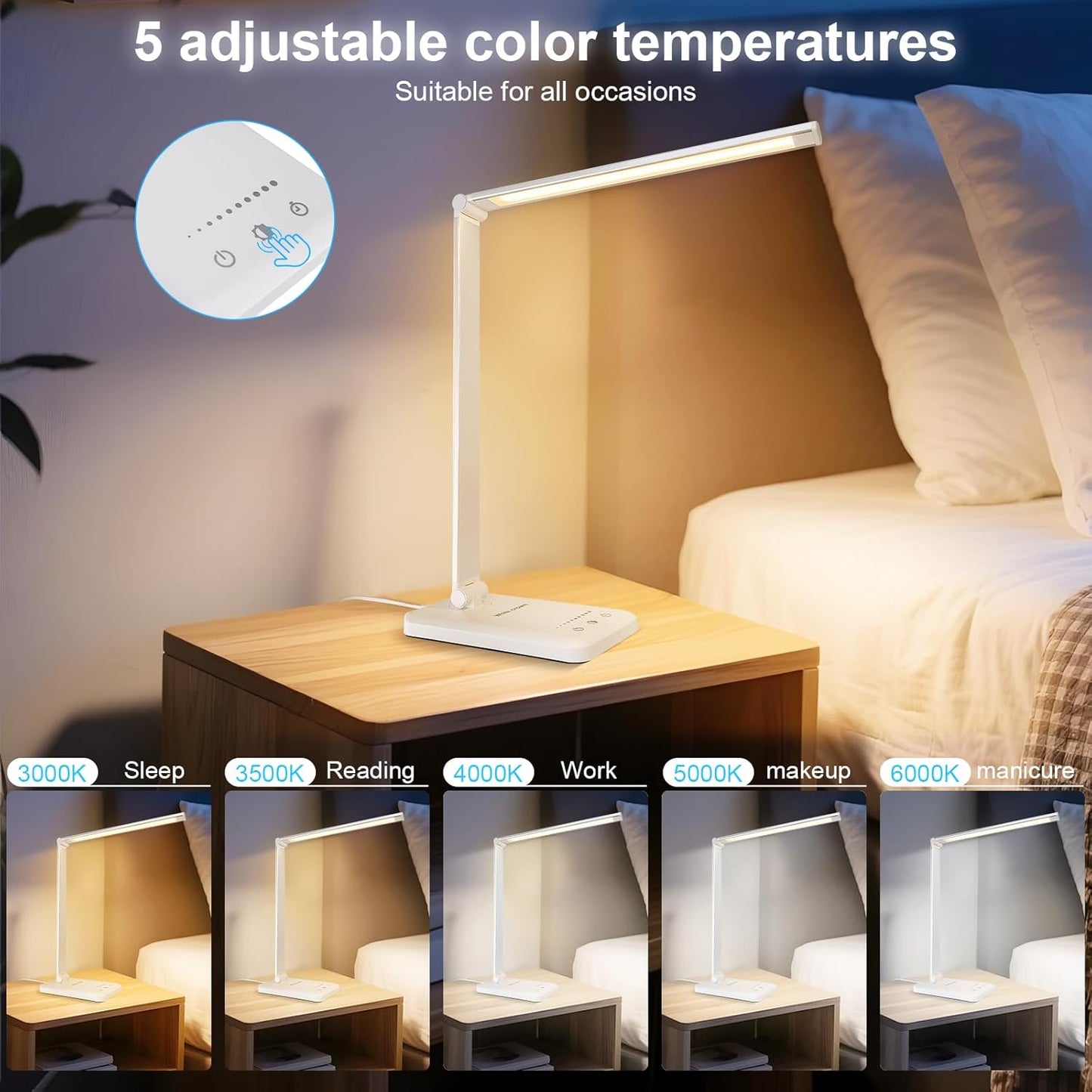 built-in 5v/1a usb charging port on the base