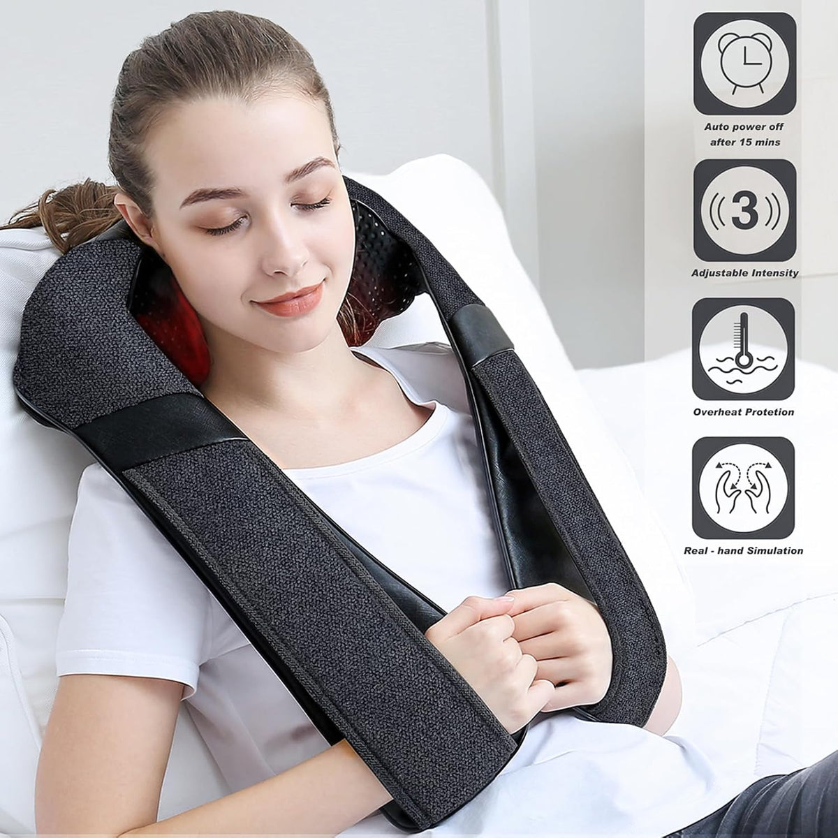 built-in heating function with breathable linen fabric for heat penetration