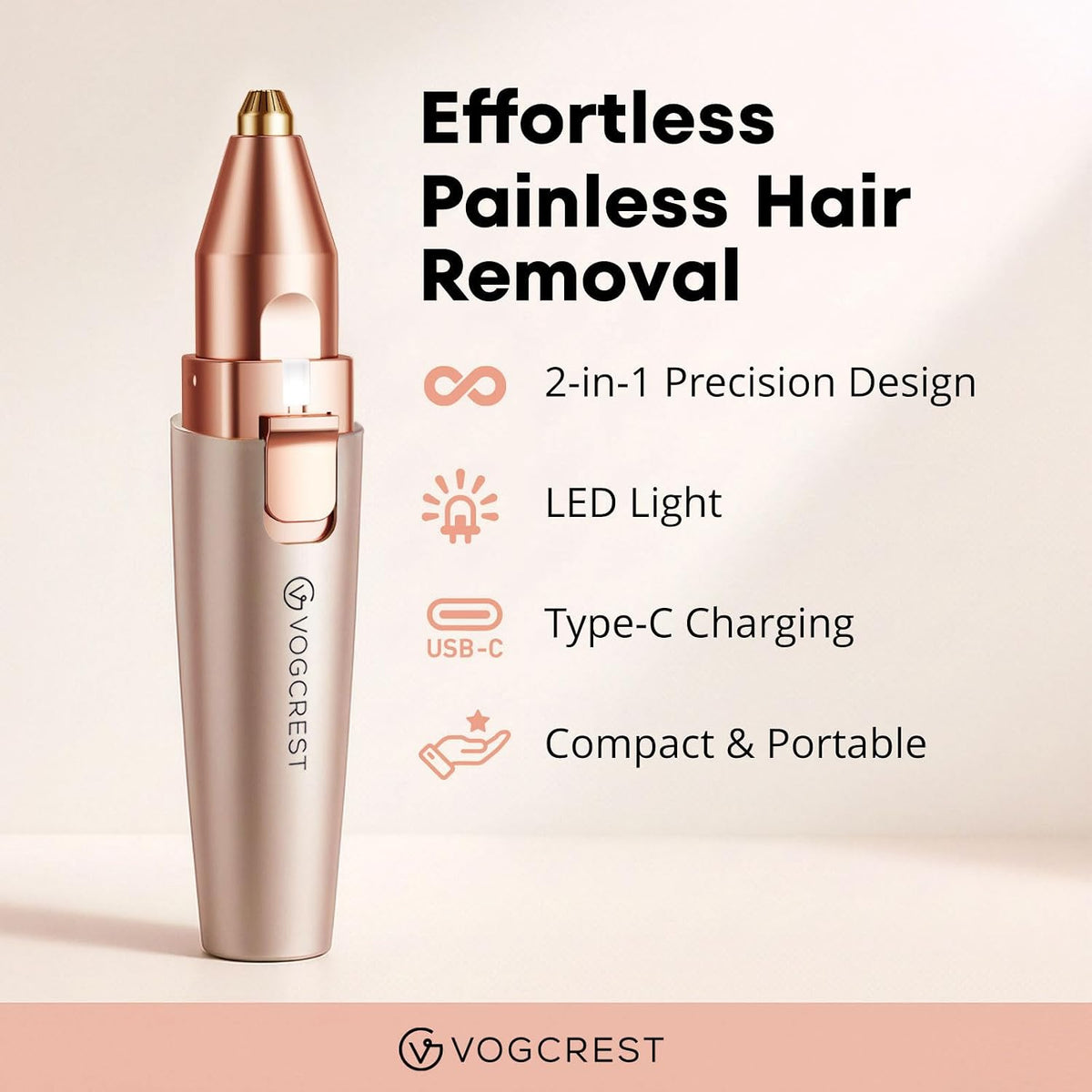 built-in led light for precision in low-light conditions