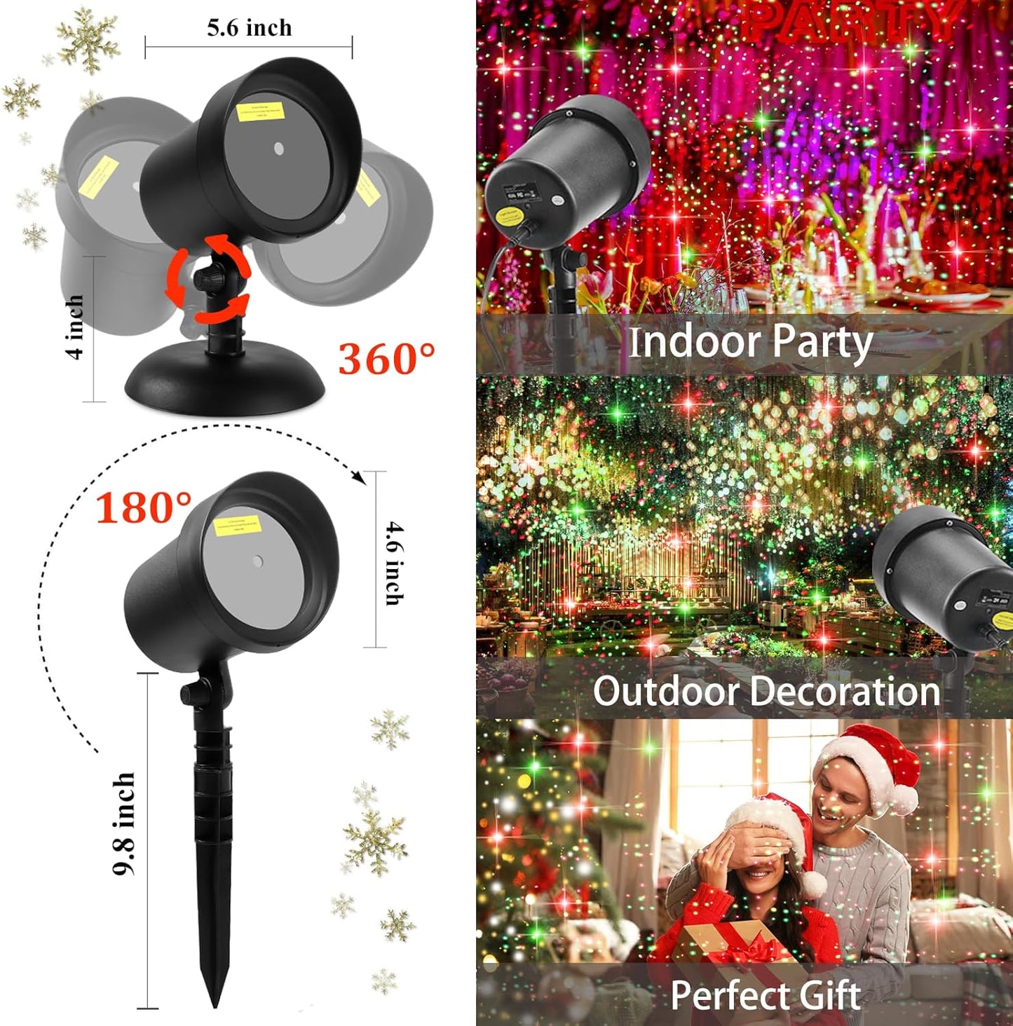 built-in light sensor for automatic dusk-to-dawn on/off control without a timer or remote