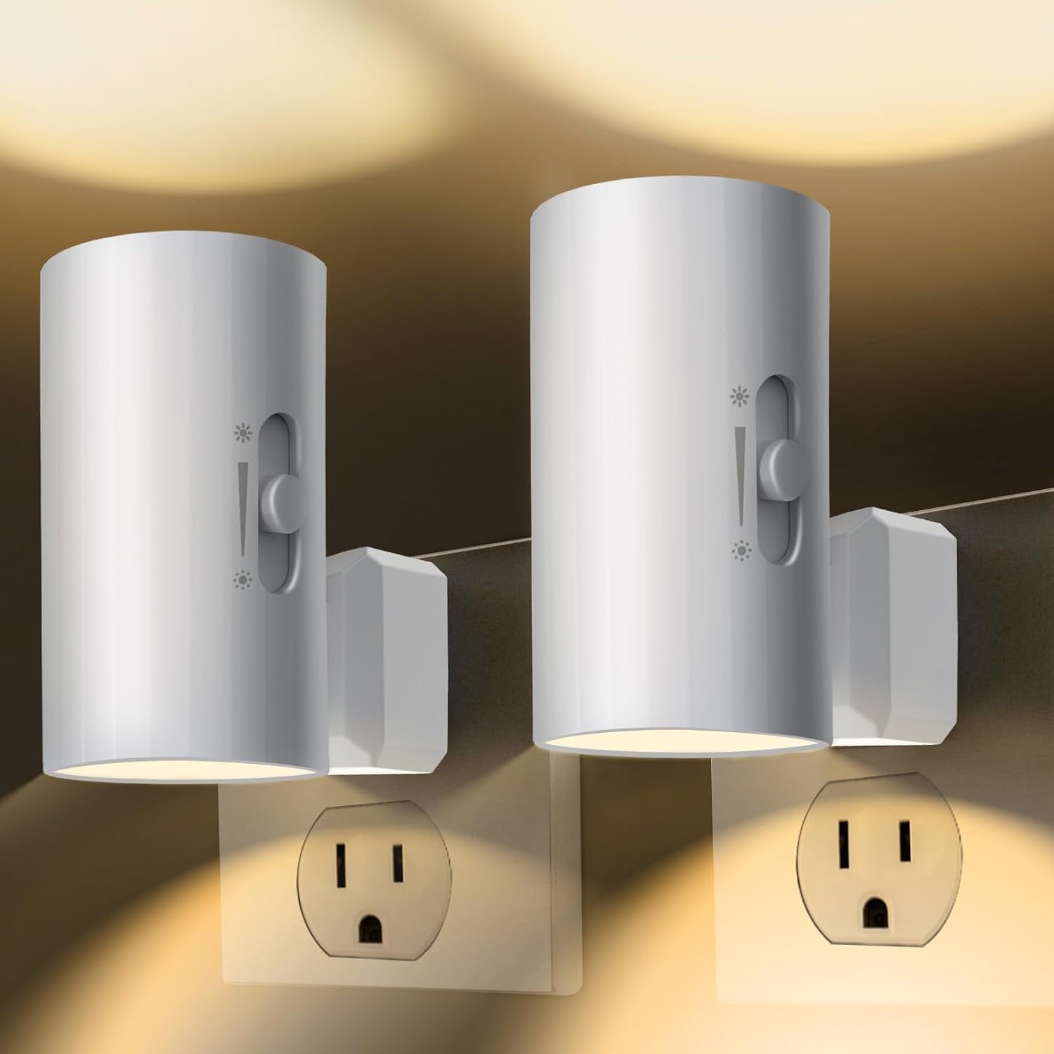 built-in light sensor for automatic dusk-to-dawn on/off operation
