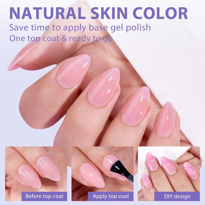 built-in nail tips designed to mimic professional manicure construction