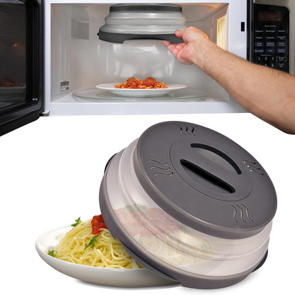 built-in neodymium magnets that grip flat, smooth metal microwave ceilings for at-hand storage
