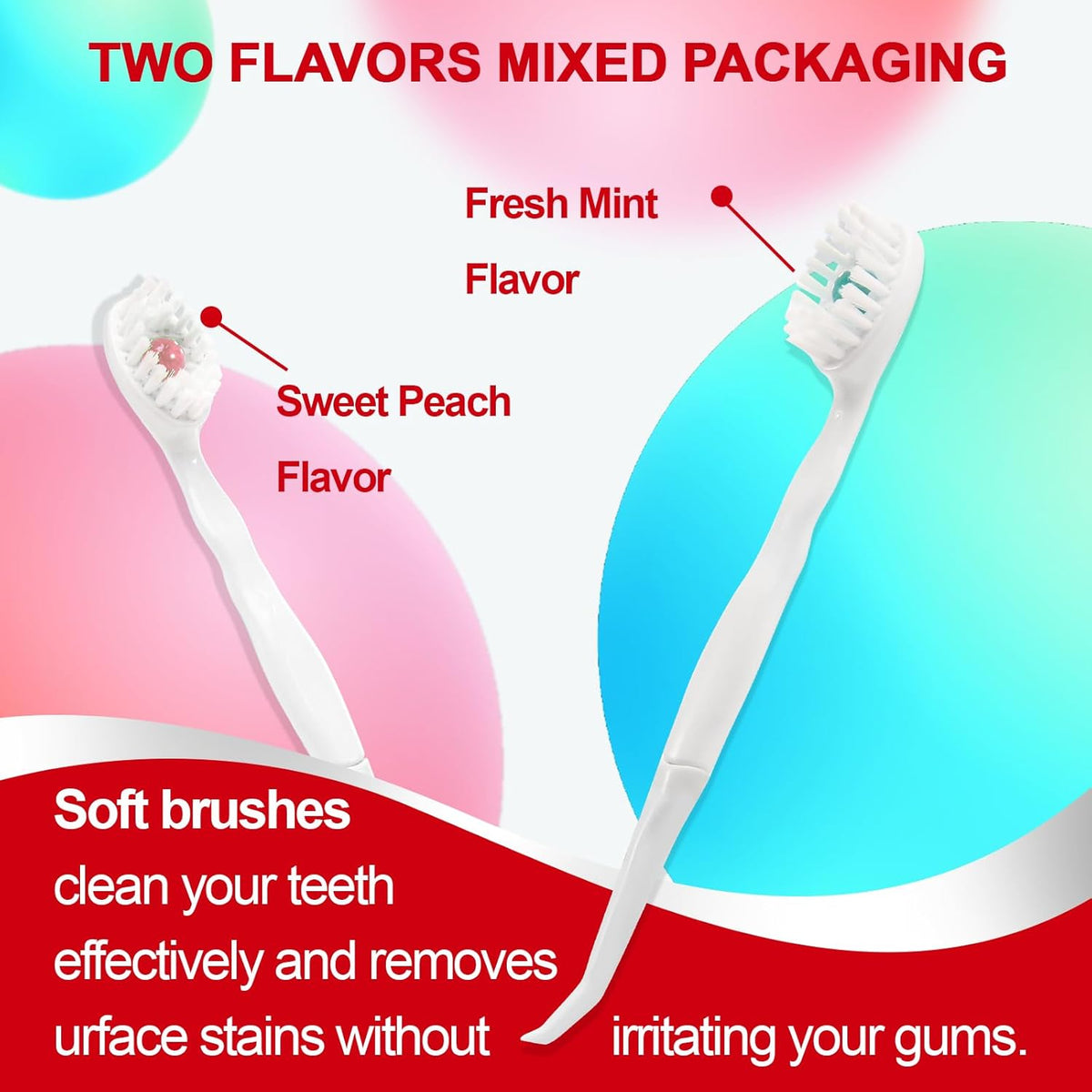 built-in tongue scraper on the handle for bad breath control