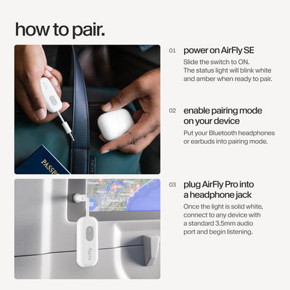 built-in volume and pairing buttons on the device body