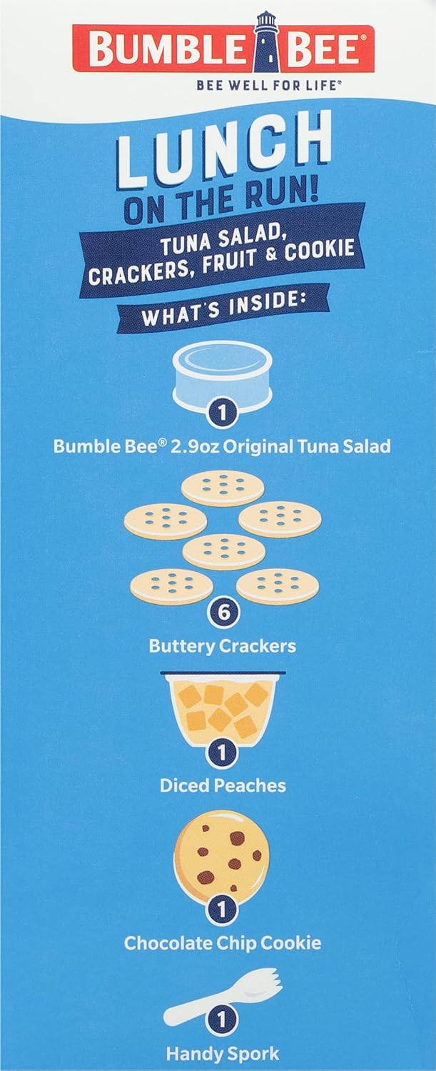 Bumble Bee Tuna Salad Lunch Kit Ready to Eat for Office Desk Lunch and Work Commute, No Prep Protein Snack with Crackers and Cookie