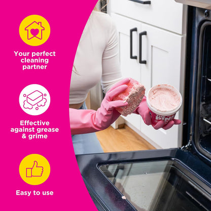 bundle packaging that pairs paste and sponge as a ready-to-use cleaning duo