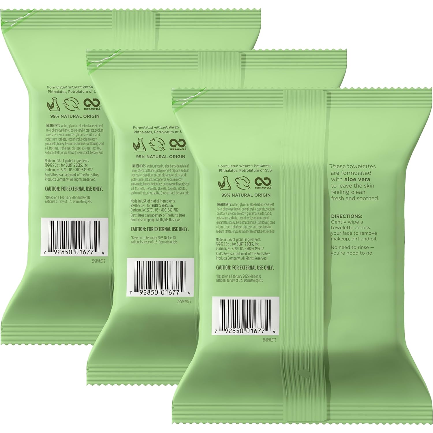 Burt's Bees Aloe Facial Towelettes – No-Rinse Minimalist Cleanser for the Intentional Bathroom