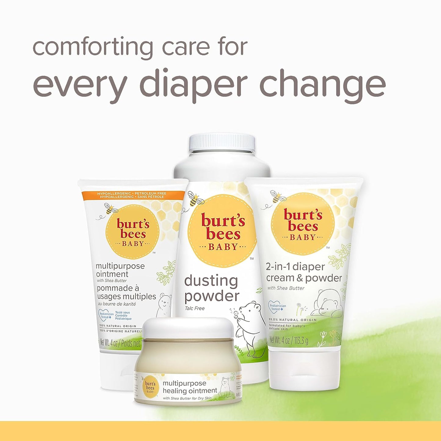 Burt's Bees Baby Diaper Cream – Plant-Based 40% Zinc Oxide Ointment with Lavender Wind-Down