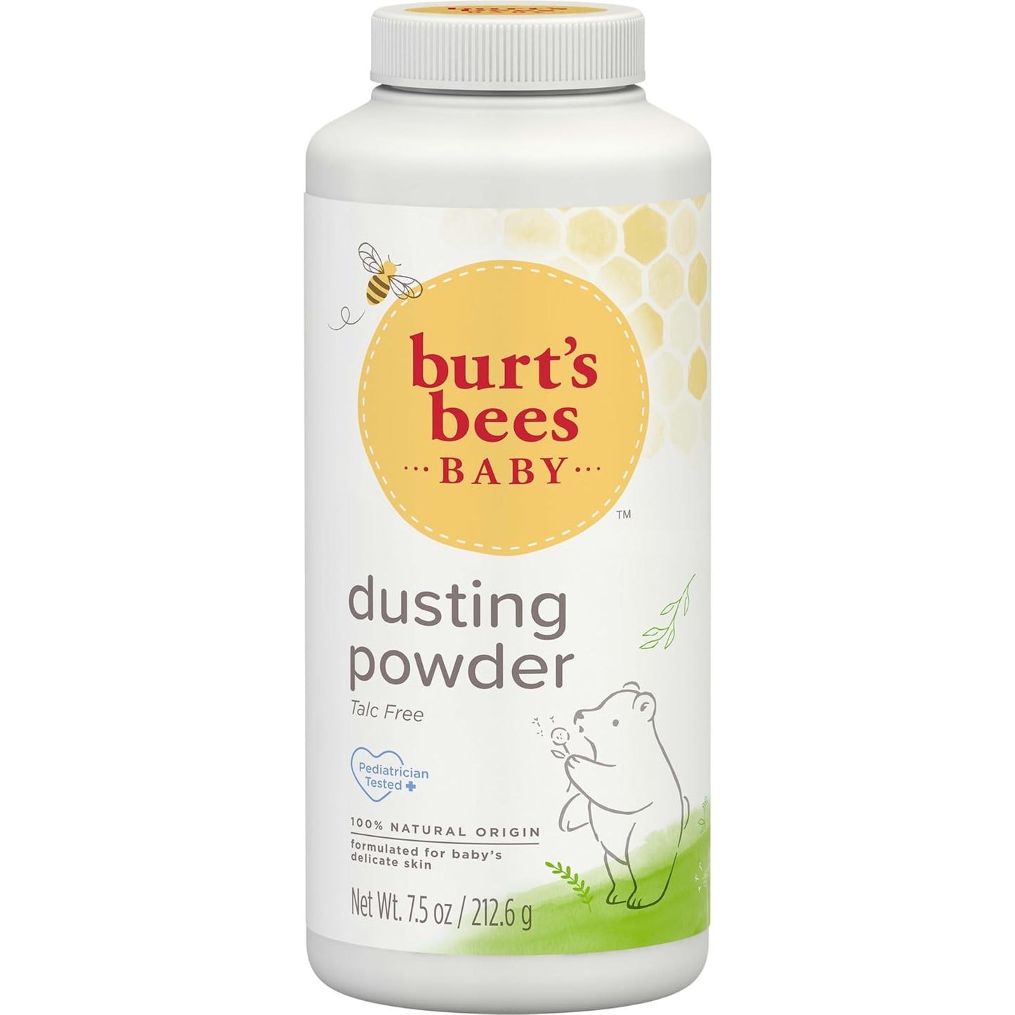 Burt's Bees Baby Dusting Powder, Natural Cornstarch Powder for Baby's Skin & Diaper Changes, Pediatrician-Tested, 7.5 oz