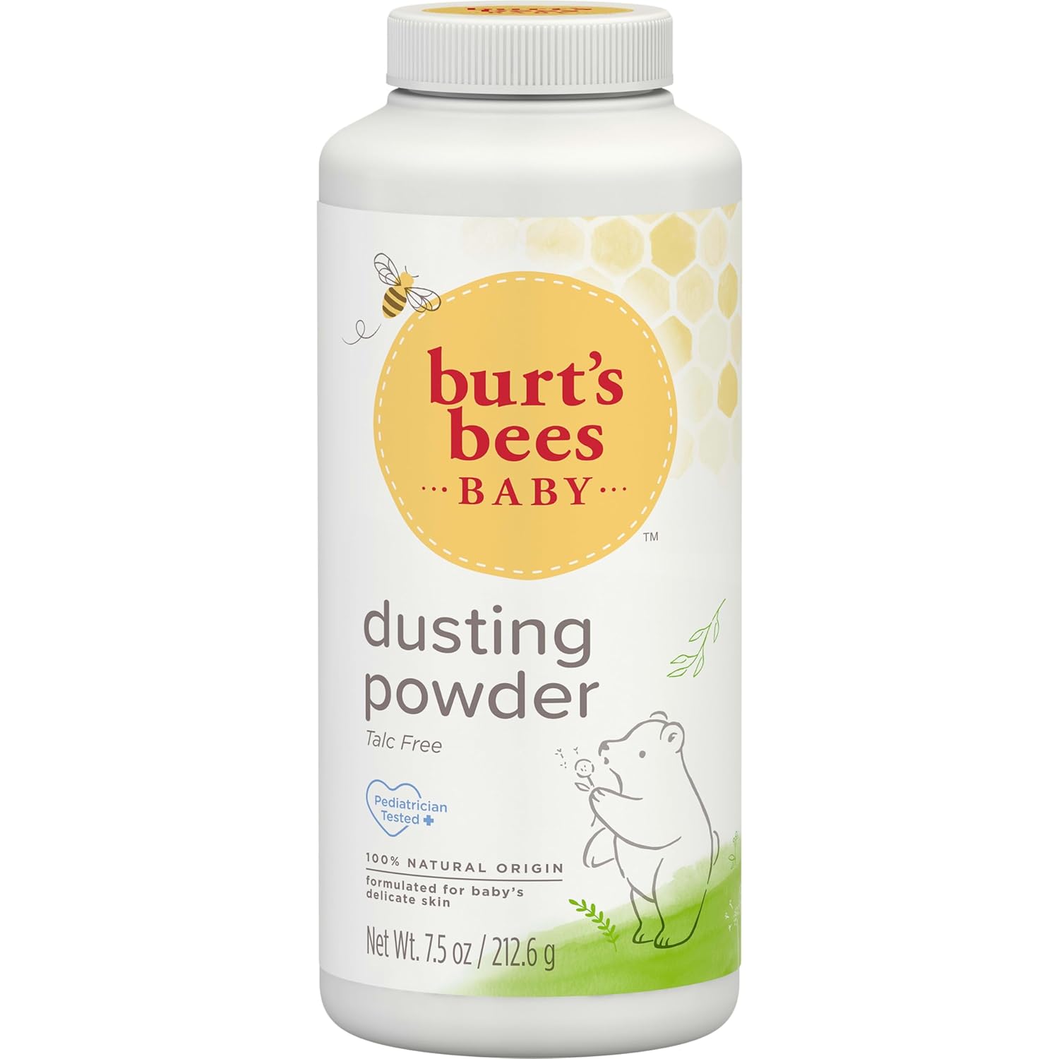 Burt's Bees Baby Dusting Powder, Natural Cornstarch Powder for Baby's Skin & Diaper Changes, Pediatrician-Tested, 7.5 oz