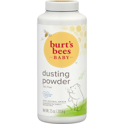 Burt's Bees Baby Dusting Powder, Natural Cornstarch Powder for Baby's Skin & Diaper Changes, Pediatrician-Tested, 7.5 oz