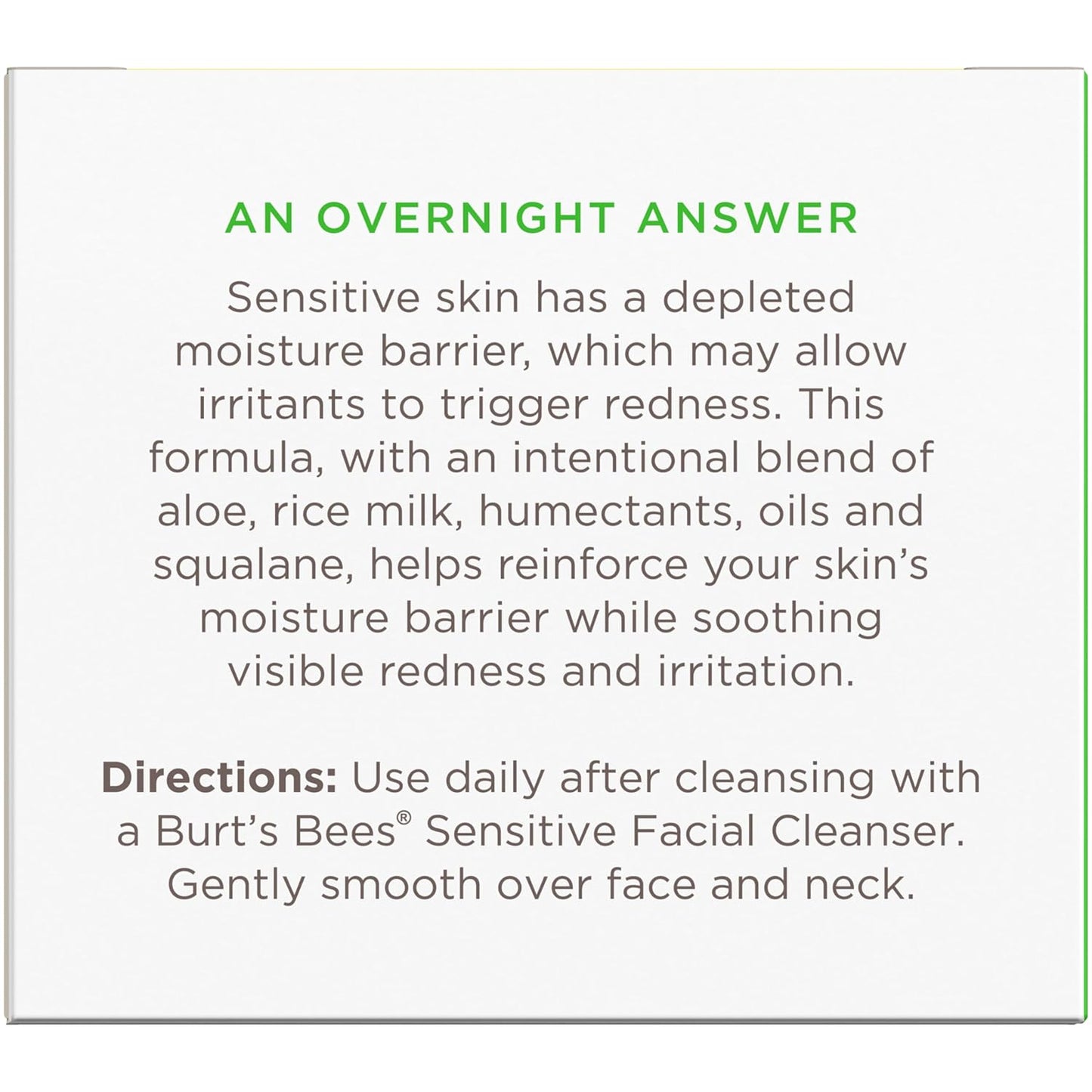 Burt's Bees Calming Night Moisturizer 1.8 oz Tub – Simple, Single-Step PM Face Cream for a Less-Is-More Natural Skincare Routine