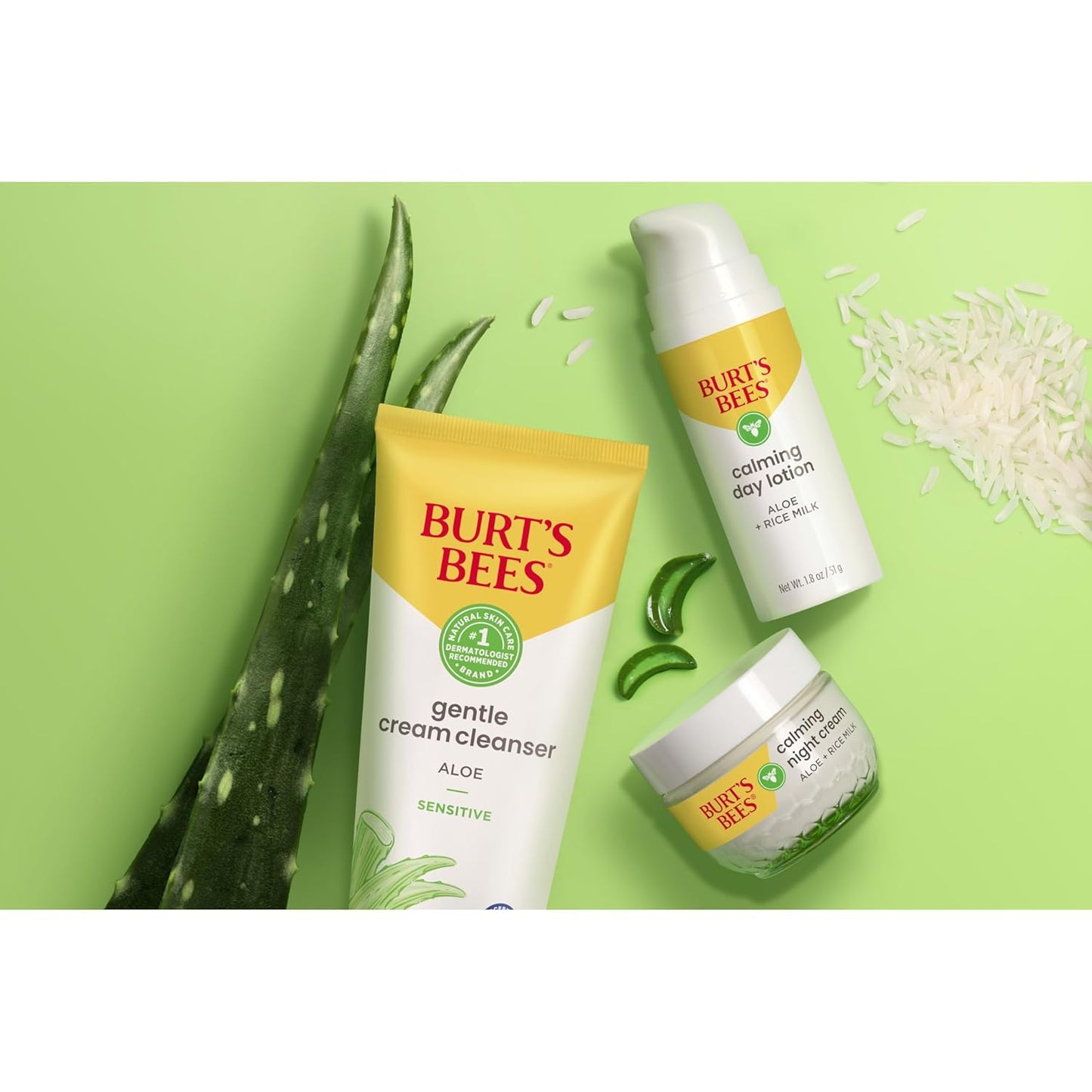 Burt's Bees Calming Night Moisturizer 1.8 oz Tub – Simple, Single-Step PM Face Cream for a Less-Is-More Natural Skincare Routine