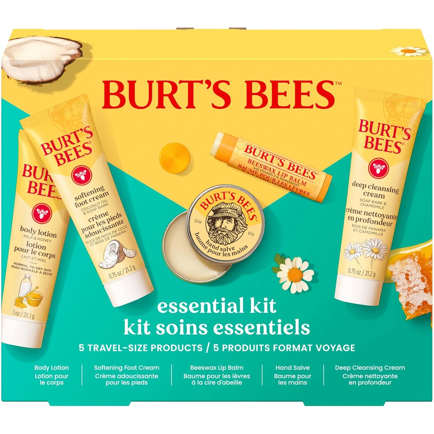 Burt's Bees Clean Beauty Kit – Five Natural Products in Neutral Tones for a Minimalist Bathroom Counter