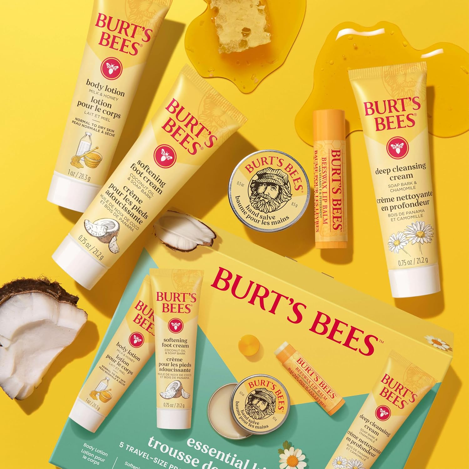 Burt's Bees Clean Beauty Kit – Five Natural Products in Neutral Tones for a Minimalist Bathroom Counter