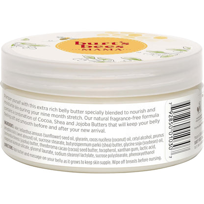 Burt's Bees Mama Belly Butter – Pampering Pregnancy Gift for First Time Moms, Tummy Moisturizer 6.5 oz