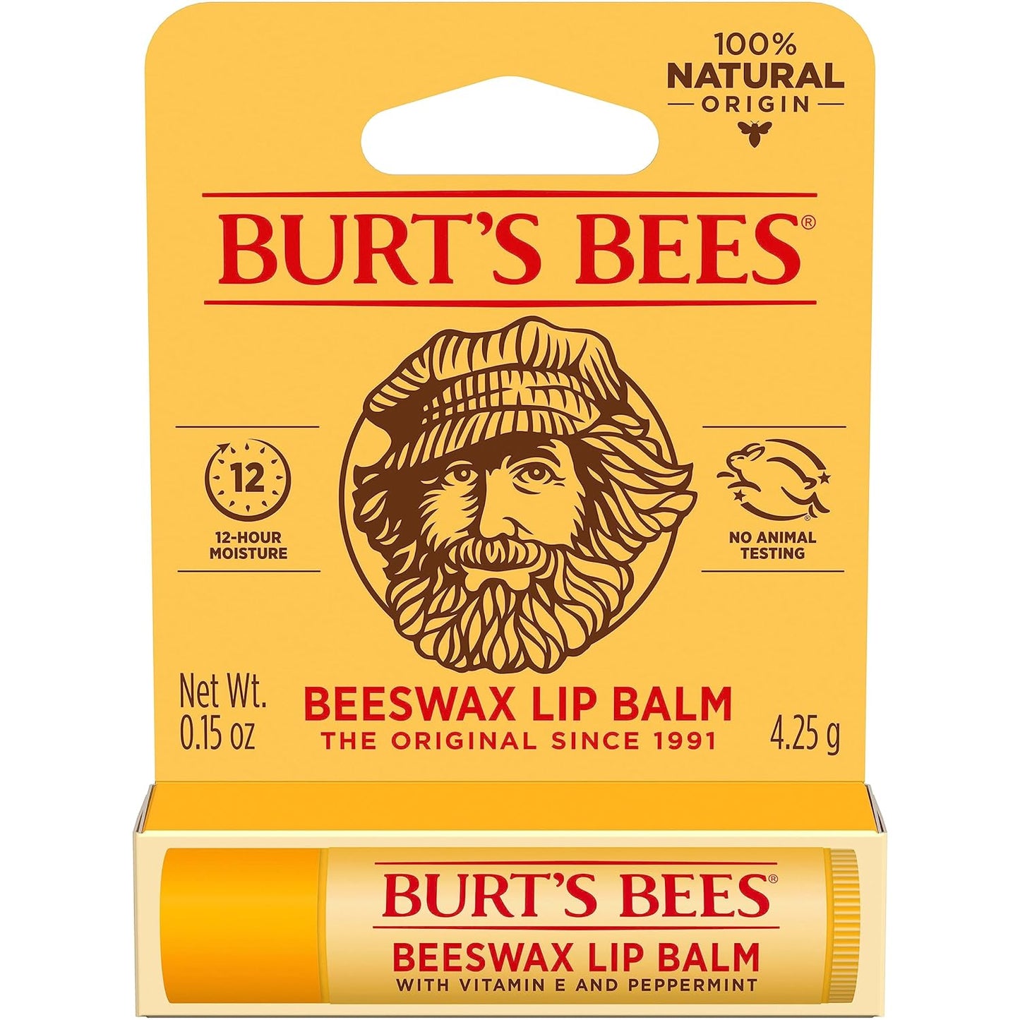 Burt's Bees Moisturizing Lip Balm – Less-Is-More Beauty Counter Essential, Unscented-Look Finish